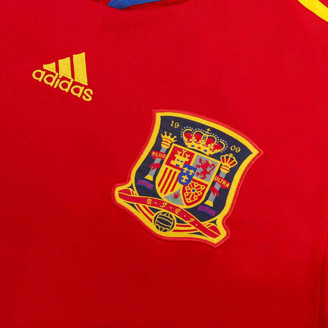 Men's Spain DAVID VILLA #7 Home Jersey 2010 - Image 6