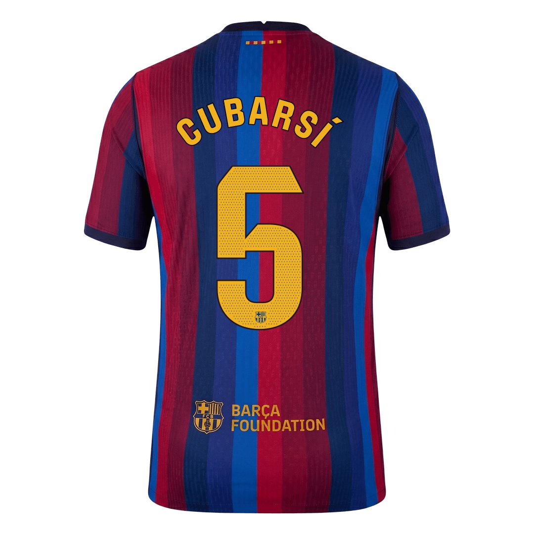 Men's Authentic Nike Barcelona Home Jersey 26/27 CUBARSÍ #5 - Image 2