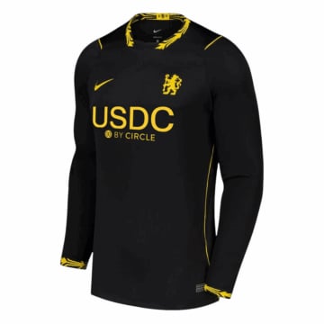 Kids Replica Nike Chelsea FC Away Long Sleeve Kit 26/27