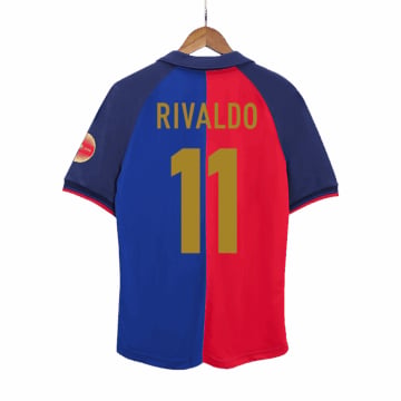 Men's Replica Nike Barcelona Anniversary Jersey 99/00 RIVALDO #11