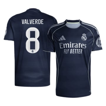 Men's Real Madrid VALVERDE #8 Away Jersey 25/26