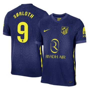Men's Authentic Nike Atletico de Madrid Away Jersey 25/26 SØRLOTH #9