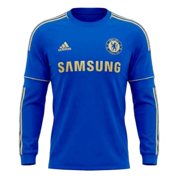 Men's Replica adidas Chelsea FC Home Long Sleeve Jersey 12/13