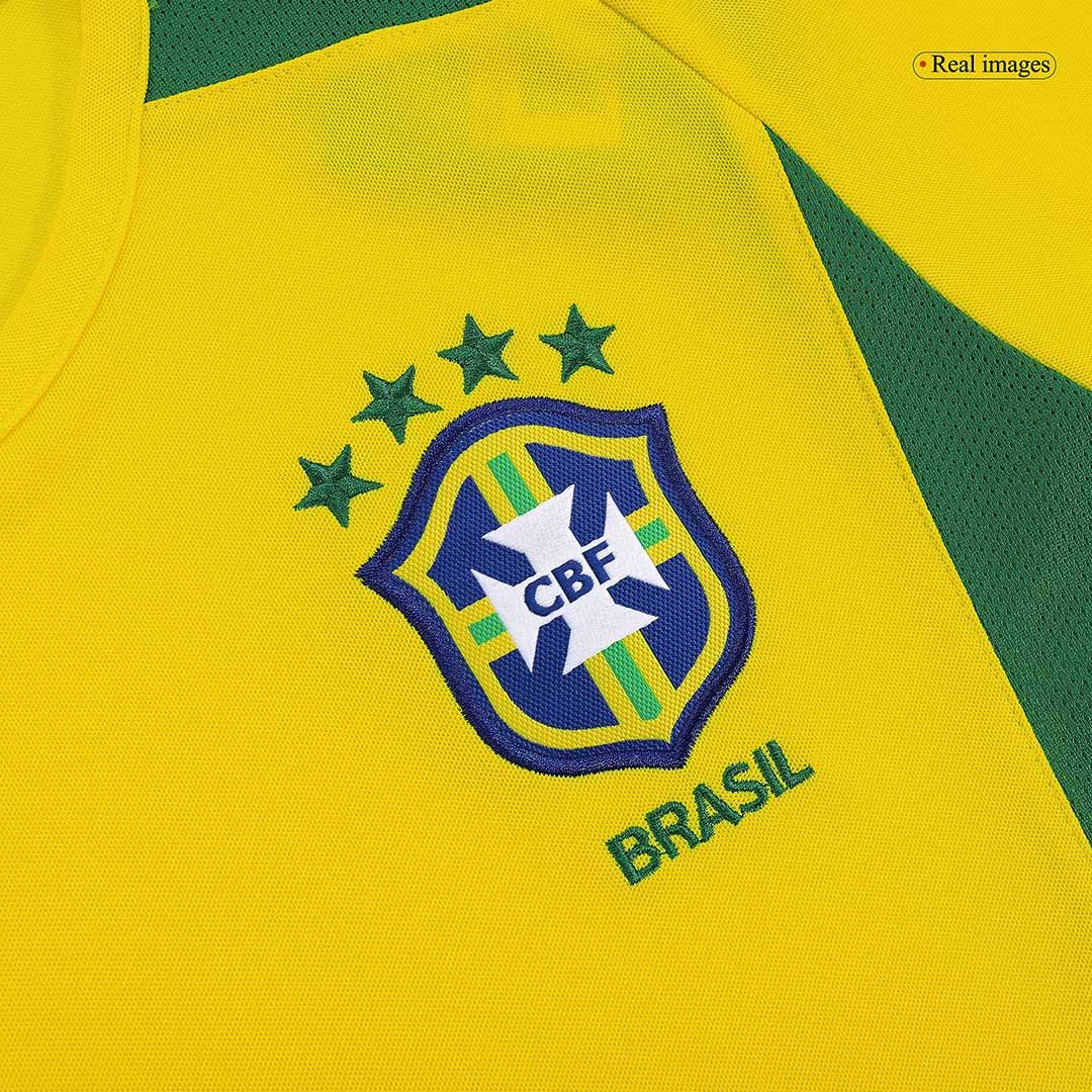 Men's Brazil RONALDINHO #11 Home Jersey 02/03 - Image 6