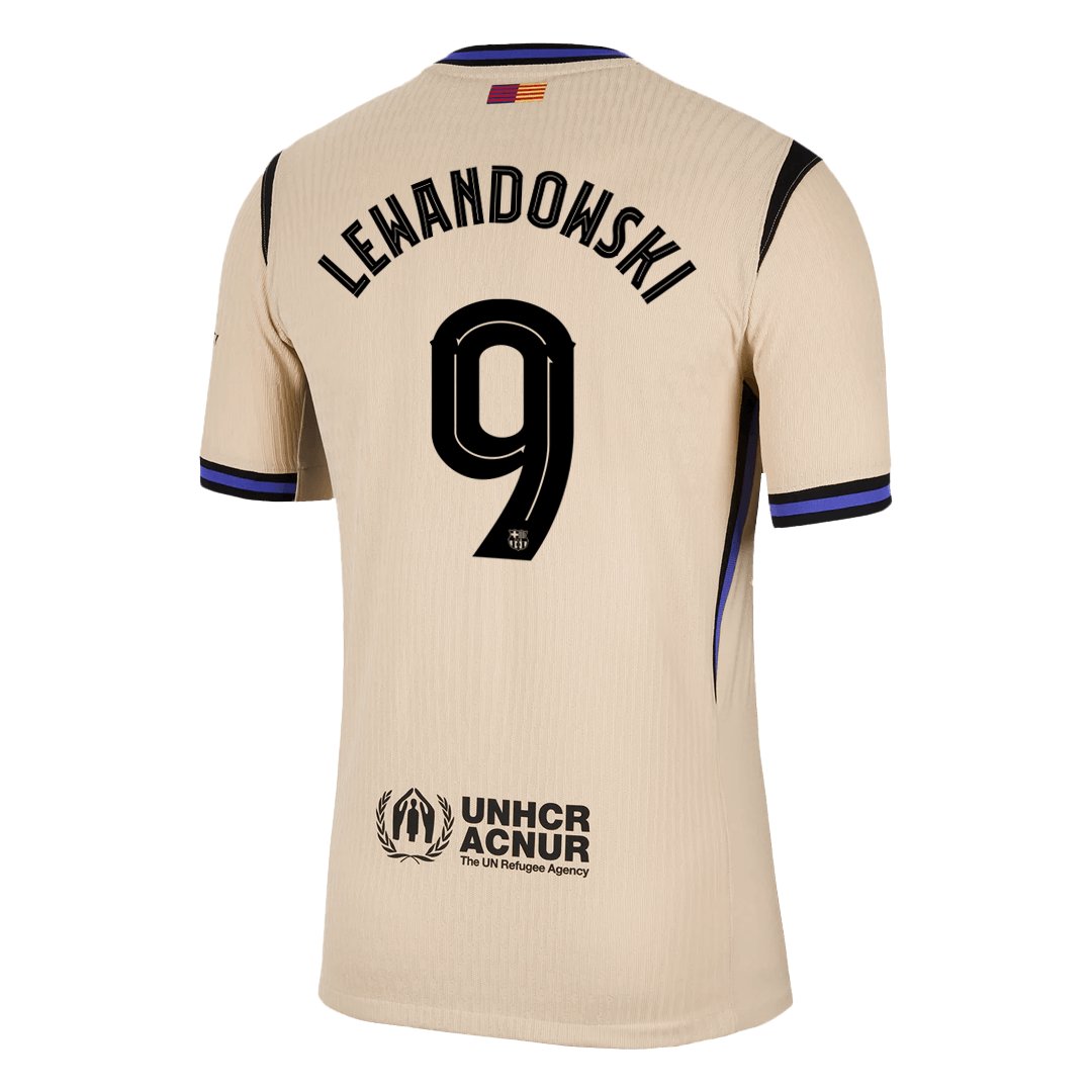 Men's Barcelona LEWANDOWSKI #9 Away Player Version Jersey 25/26 - Image 3