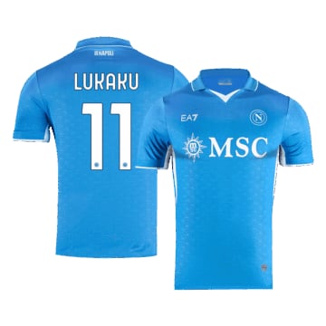 Men's Authentic Ea7 Napoli Home Jersey 24/25 LUKAKU #11