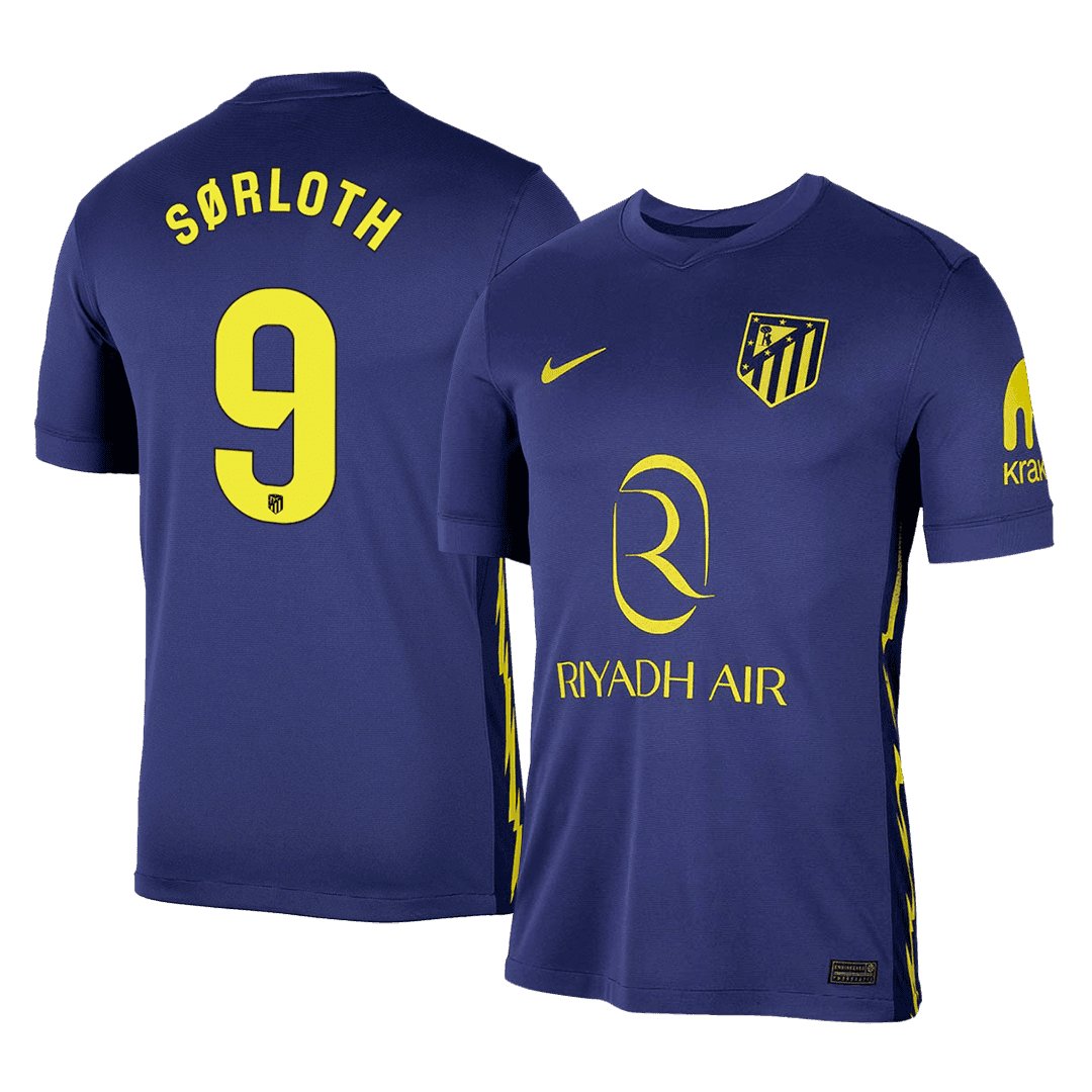 Men's Atletico de Madrid SØRLOTH #9 Away Jersey 25/26