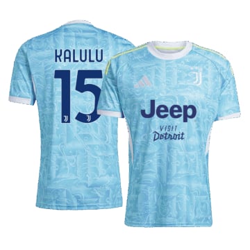 Men's Replica adidas Juventus Away Jersey 25/26 KALULU #15