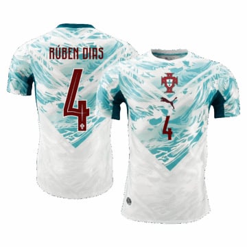 Men's Authentic Nike Portugal Away Jersey 2026 RÚBEN DIAS #4