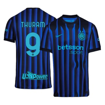 Men's Replica Nike Inter Milan Home Jersey 25/26 THURAM #9