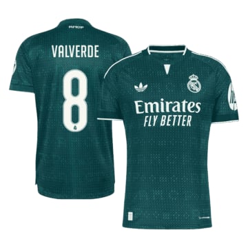 Men's Authentic adidas Real Madrid Away Jersey 26/27 VALVERDE #8