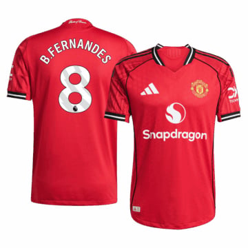 Men's Authentic adidas Manchester United Home Jersey 25/26 B.FERNANDES #8