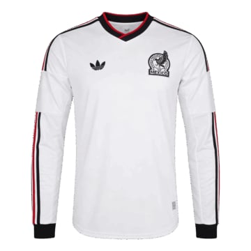 Men's Replica adidas Mexico Away Long Sleeve Jersey 2026