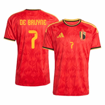 Men's Replica adidas Belgium Home Jersey 2026 DE BRUYNE #7