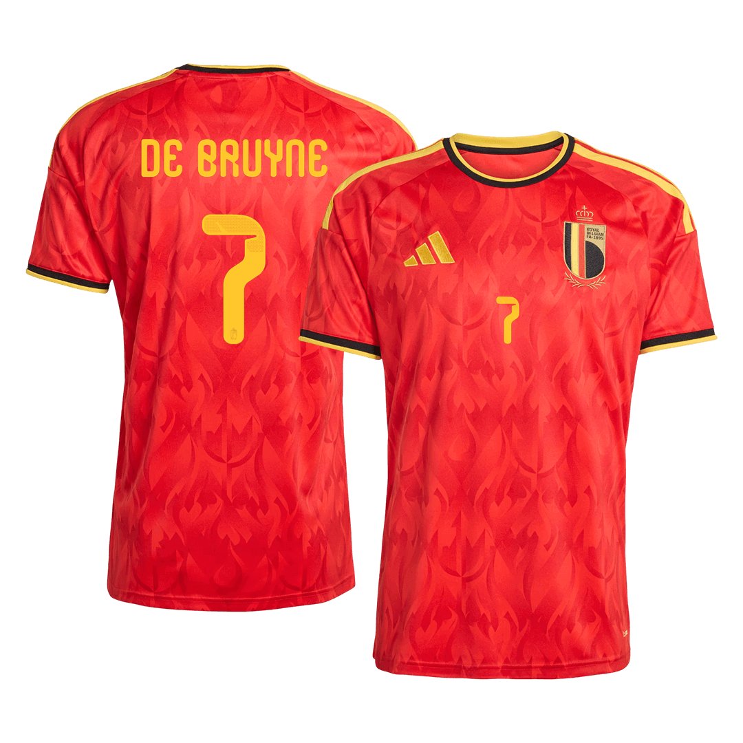 Men's Replica adidas Belgium Home Jersey 2026 DE BRUYNE #7