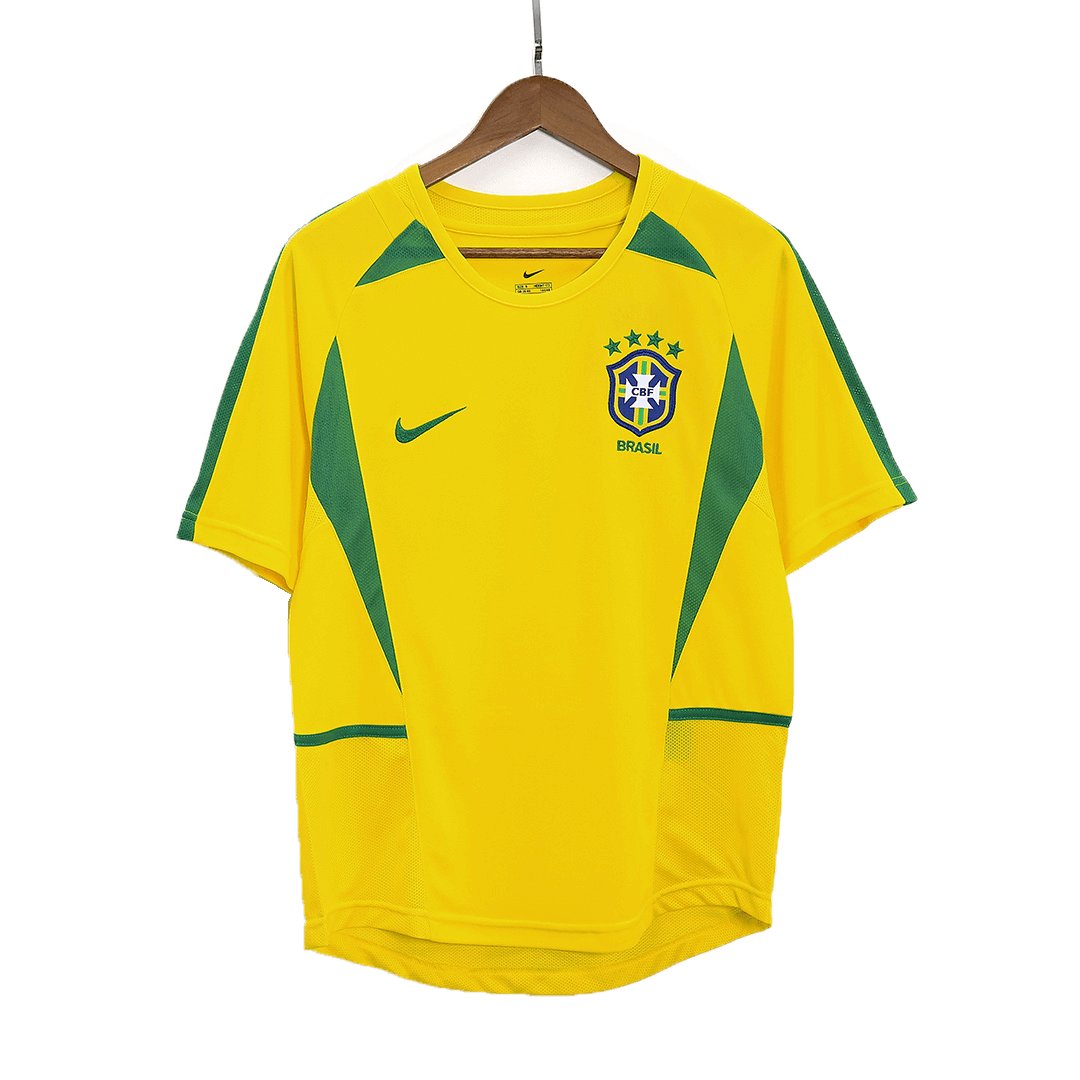 Men's Brazil RONALDINHO #11 Home Jersey 02/03 - Image 3
