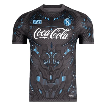 Men's Replica Ea7 Napoli Pre-Match Training Jersey 25/26