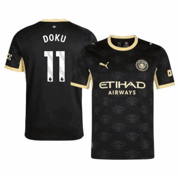 Men's Replica Puma Manchester City Away Jersey 26/27 DOKU #11