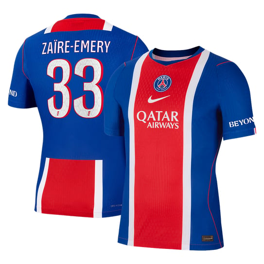 Men's Paris Saint-Germain ZAÏRE-EMERY #33 Home Player Version Jersey 26/27