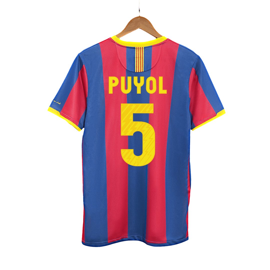 Men's Replica Nike Barcelona Home Jersey 10/11 PUYOL #5