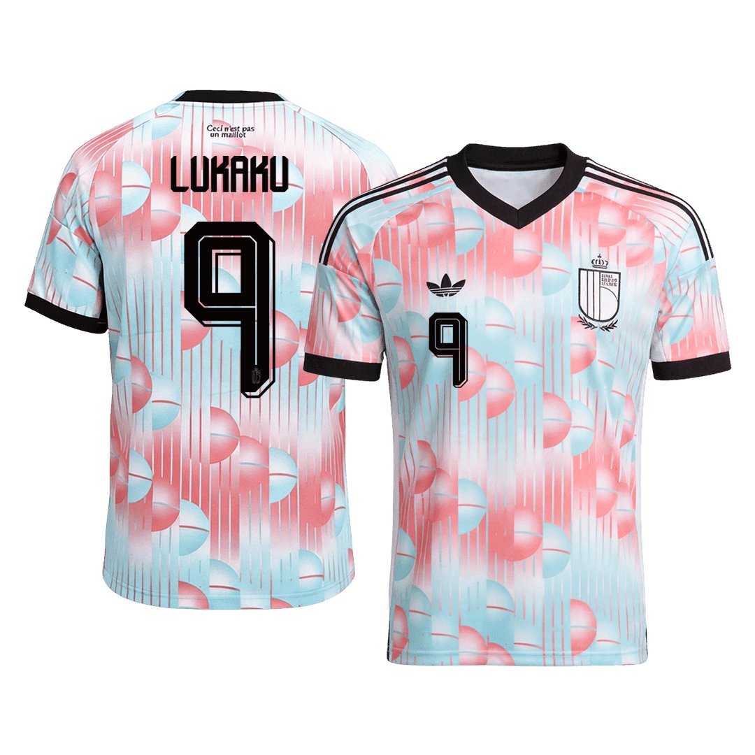 Men's Replica adidas Belgium Away Jersey 2026 LUKAKU #9