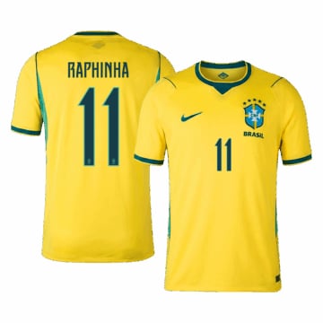 Men's Replica Nike Brazil Home Jersey 2026 RAPHINHA #11