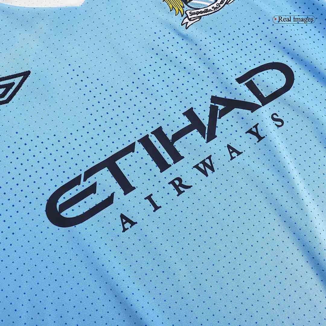 Men's Replica Umbro Manchester City Home Jersey 11/12 - Image 7