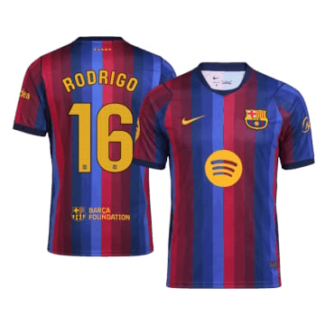 Men's Replica Nike Barcelona Home Jersey 26/27 RODRI #16