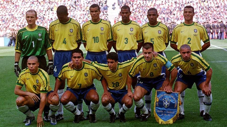 Men's Replica Nike Brazil Home Jersey 1998 - Image 10