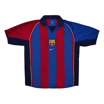 Men's Replica Nike Barcelona Home Jersey 01/02