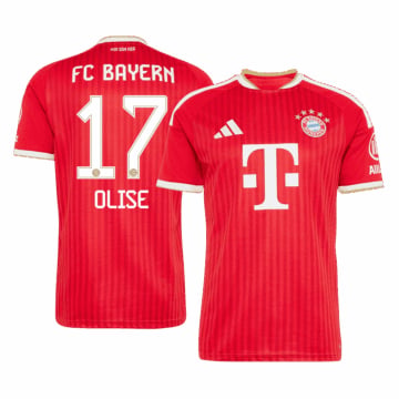 Men's Replica adidas Bayern Munich Home Jersey 26/27 OLISE #17