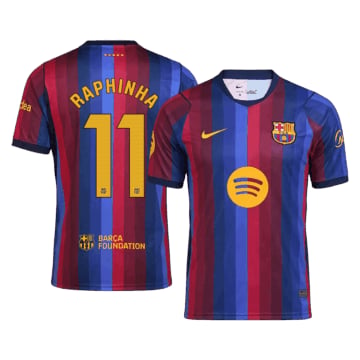 Men's Replica Nike Barcelona Home Jersey 26/27 RAPHINHA #11