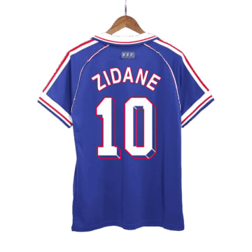 Men's Replica adidas France Home Jersey 1998 ZIDANE #10
