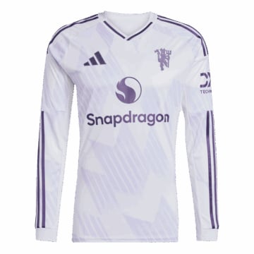 Men's Replica adidas Manchester United Away Long Sleeve Jersey 25/26