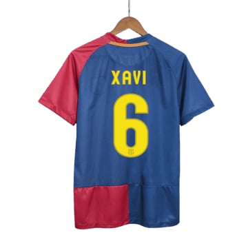 Men's Replica Nike Barcelona Home Jersey 08/09 XAVI #6