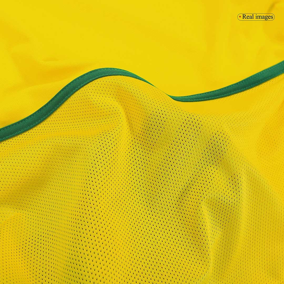 Men's Brazil RONALDINHO #11 Home Jersey 02/03 - Image 9
