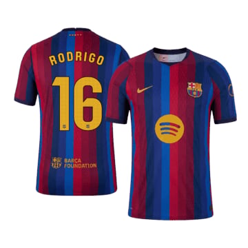 Men's Authentic Nike Barcelona Home Jersey 26/27 RODRI #16