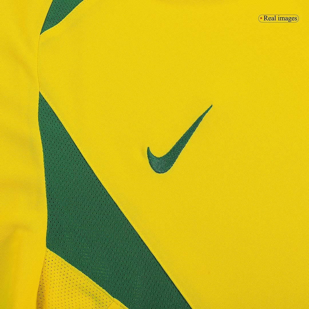 Men's Brazil RONALDINHO #11 Home Jersey 02/03 - Image 7