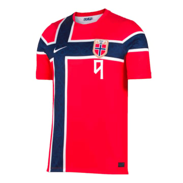 Men's Replica adidas Norway Home Jersey 2026 BRAUT HAALAND #9