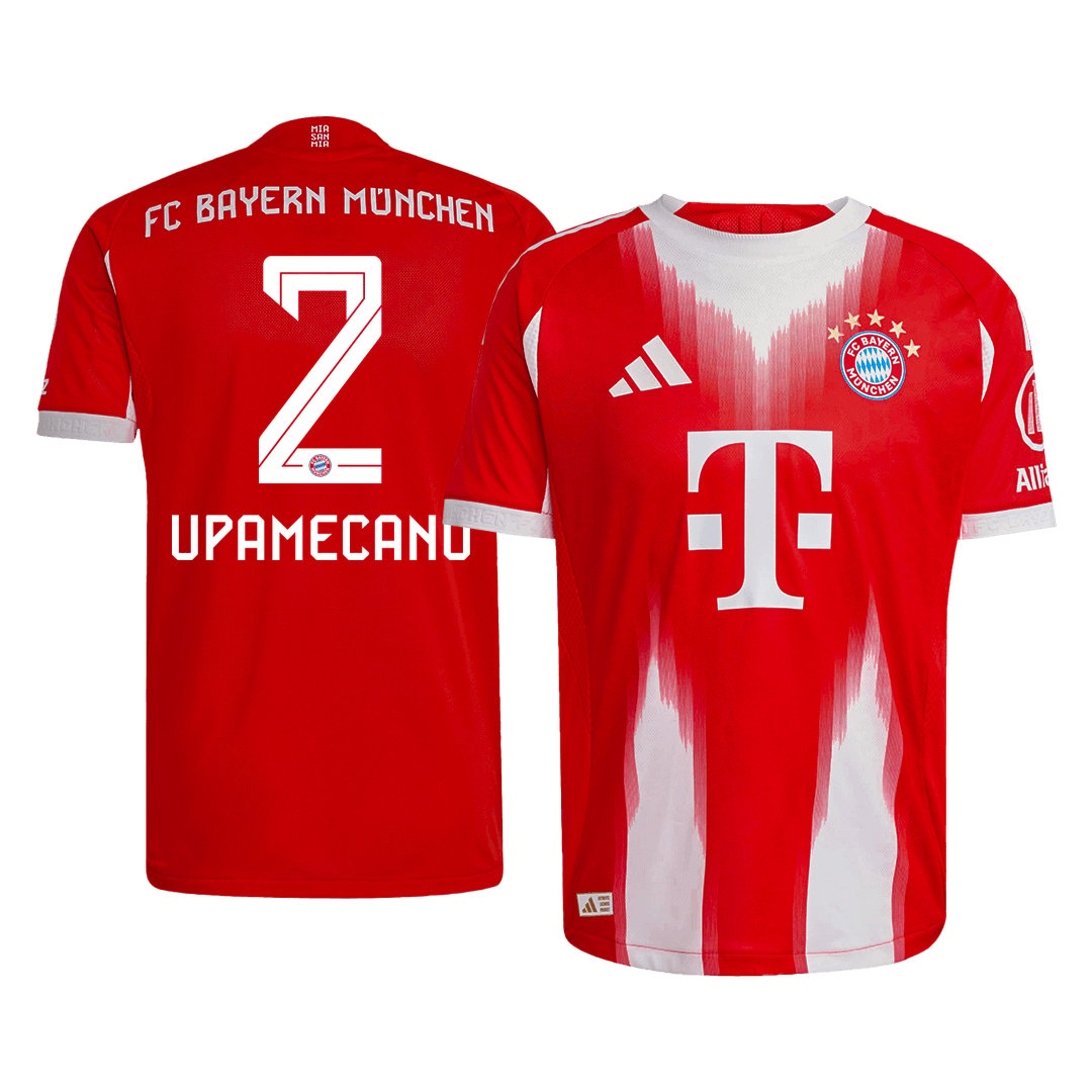 Men's Authentic adidas Bayern Munich Home Jersey 25/26 UPAMECANO #2