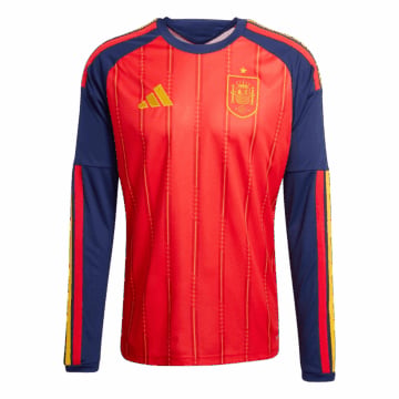 Men's Replica adidas Spain Home Long Sleeve Jersey 2026