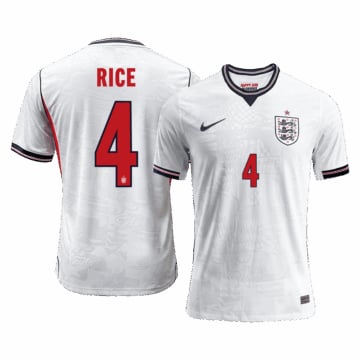 Men's Authentic Nike England Home Jersey 2026 RICE #4