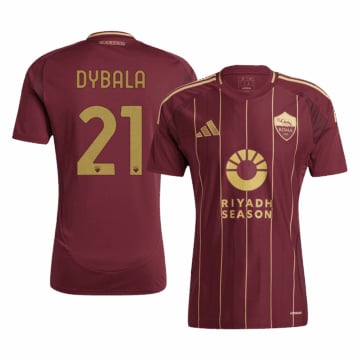 Men's Replica adidas AS Roma Home Jersey 24/25 DYBALA #21