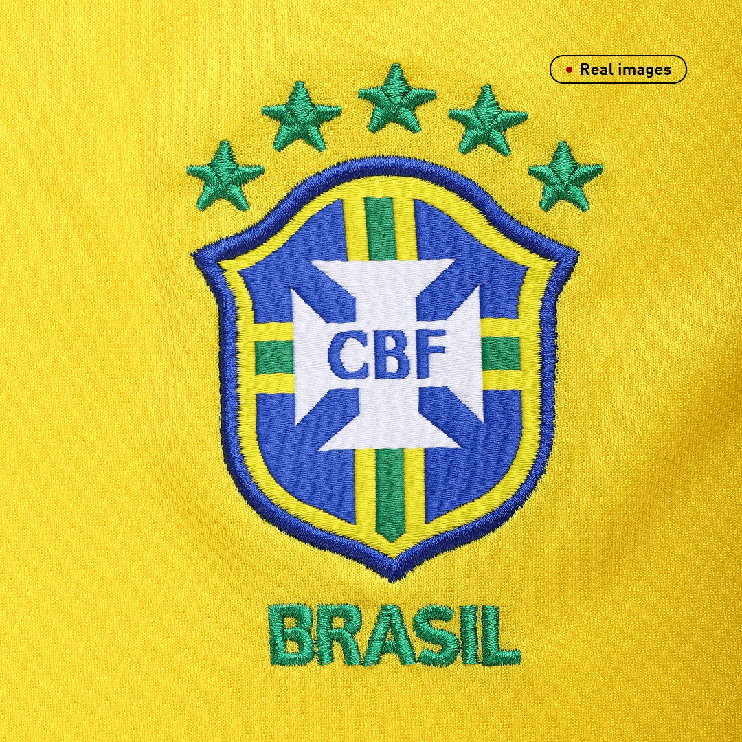 Men's Replica Nike Brazil Home Jersey 2004 - Image 3
