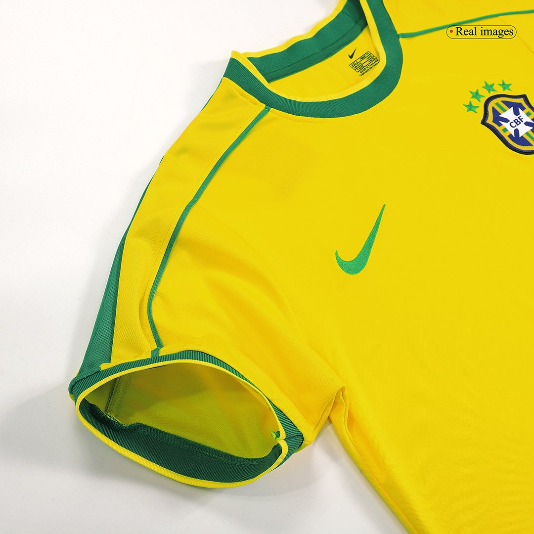 Men's Replica Nike Brazil Home Jersey 1998 - Image 4
