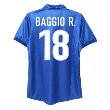 Men's Replica Nike Italy Home Jersey 1998 BAGGIO R. #18