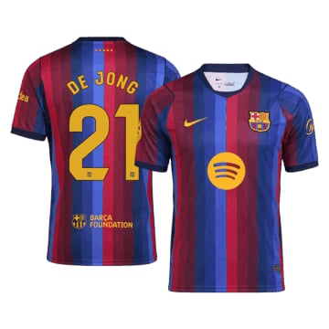 Men's Replica Nike Barcelona Home Jersey 26/27 DE JONG #21