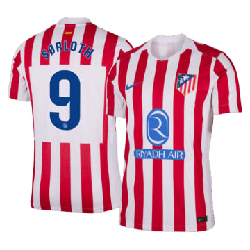 Men's Authentic Nike Atletico de Madrid Home Jersey 25/26 SØRLOTH #9