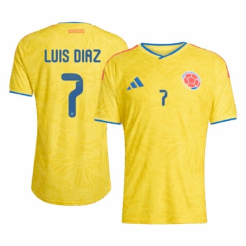 Men's Authentic adidas Colombia Home Jersey 2026 LUIS DíAZ #7