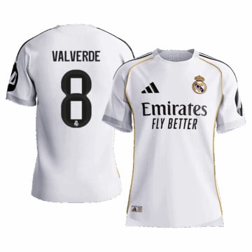 Men's Real Madrid VALVERDE #8 Home Player Version Jersey 25/26